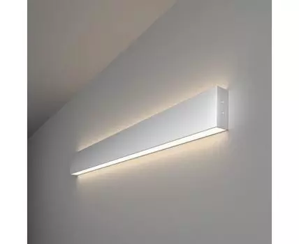 Линейный светодиодный накладной двусторонний светильник 78см 30Вт 4200К матовое серебро 101-100-40-78