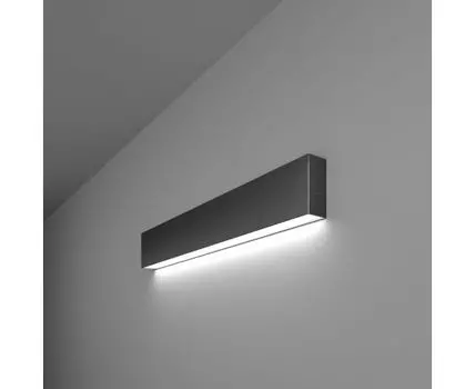 Линейный светодиодный накладной односторонний светильник 53см 10Вт 6500К черная шагрень 101-100-30-53