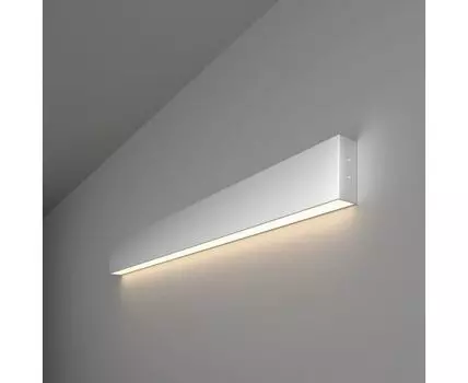 Линейный светодиодный накладной односторонний светильник 78см 15Вт 4200К матовое серебро 101-100-30-78