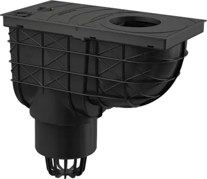 Ливнеотвод 300 155/110, подводка – прямая, черный, арт. AGV1