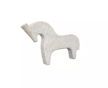 Лошадка белого цвета средняя (Белый, 5)