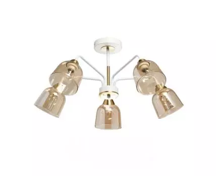 Люстра Альфа (белый, золотистый)