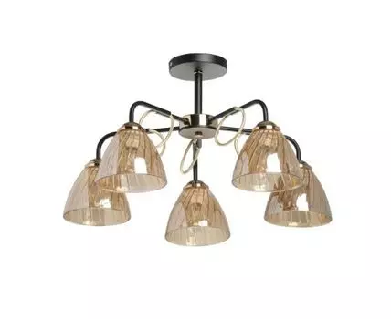 Люстра Альфа (черный, золотистый)