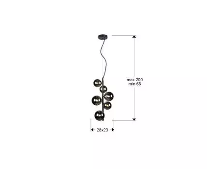 Люстра Astros 6L черная