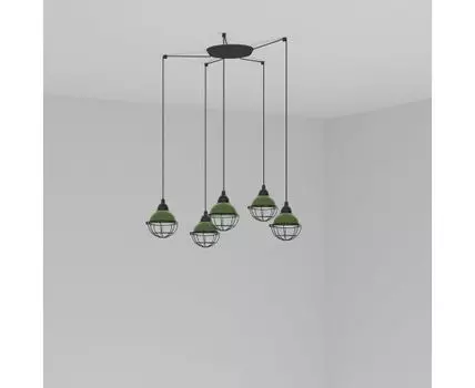 Люстра Claire 5L зеленая