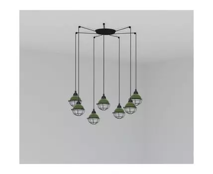 Люстра Claire 7L зеленая