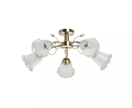 Люстра Флора (коричневый, белый)