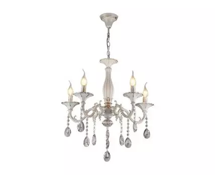 Люстра KL.3056-5-P WH (83, 56, Хрустальные, Белый, 56)