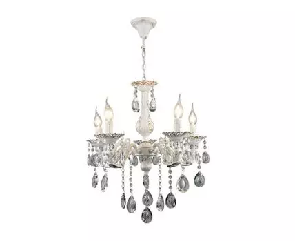 Люстра KL.3584-5-P WH (100, 40, Хрустальные, Белый, 40)