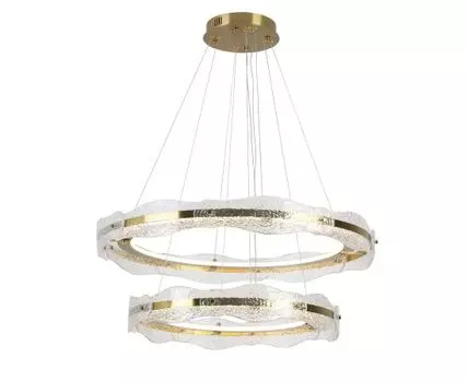 Люстра Lira 2 кольца золотая