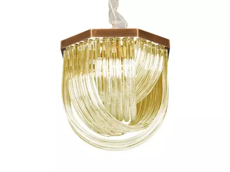 Люстра Murano L4 brass/amber