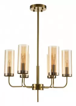 Люстра на штанге Indigo Balletto 13014/6R Brass