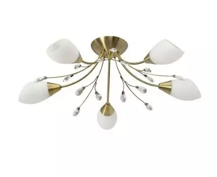 Люстра Нежность (золотистый, белый)