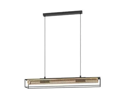 Люстра NOHALES, 4X40W (E27), сталь, черный, латунь, 43788