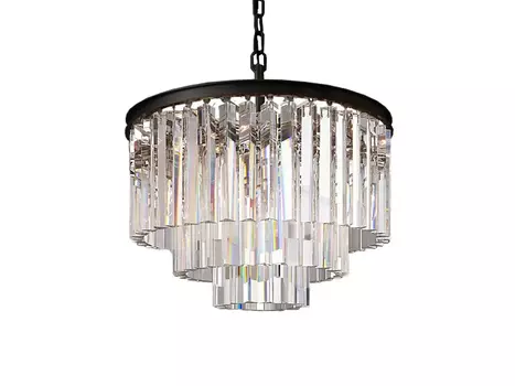 Люстра Odeon 6 black/clear