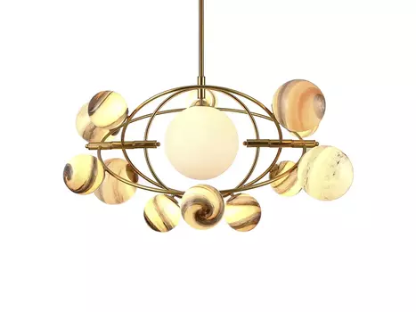 Люстра Planet 13B brass