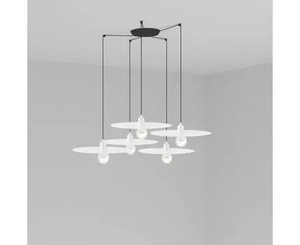 Люстра Plat 5L белая