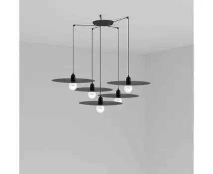 Люстра Plat 5L черная
