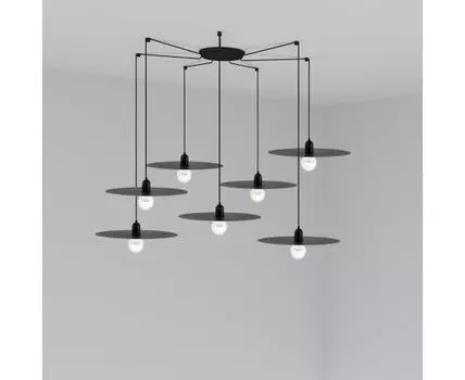 Люстра Plat 7L черная
