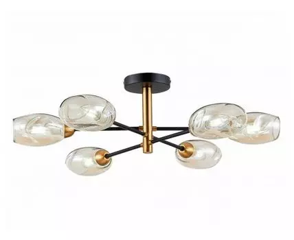 Люстра потолочная EVOLUCE (латунный, черный)