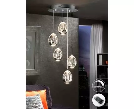 Люстра Rocio LED 5L DIM хром