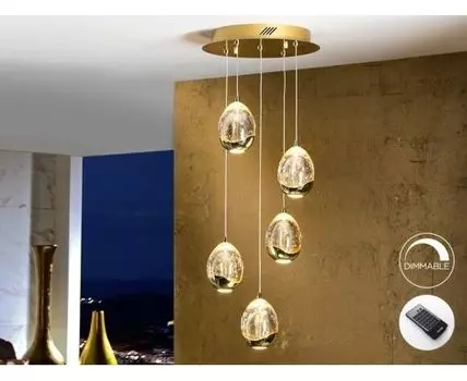Люстра Rocio LED 5L DIM золотая