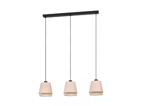 Люстра TABLEY, 3X40W (E27), L890, B190, H1100, сталь, черный/текстиль, 43976