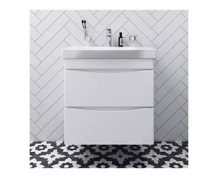 M80FHX0652WG База под раковину подвесная 65 см, 2 ящика, белый глянец