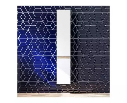 M85ACHR0306WG Шкаф-пенал, подвесной, правый, 30 см, белый глянец