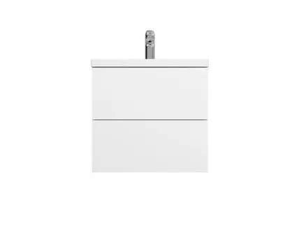 M90FHX06022WG База под раковину подвесная 60 см, 2 ящика, белый глянец