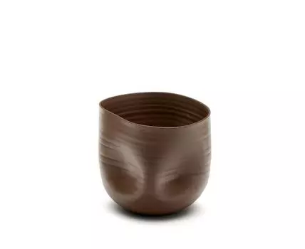 Macarelleta Темно-коричневая керамическая ваза 21 см