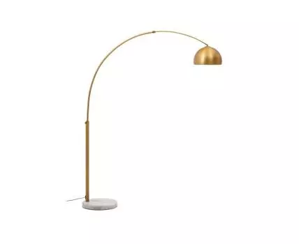 Madali Металлический торшер с латунной отделкой и основой из белого мрамора