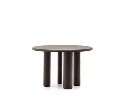 Mailen Круглый стол из шпона ясеня с темной отделкой 120 см