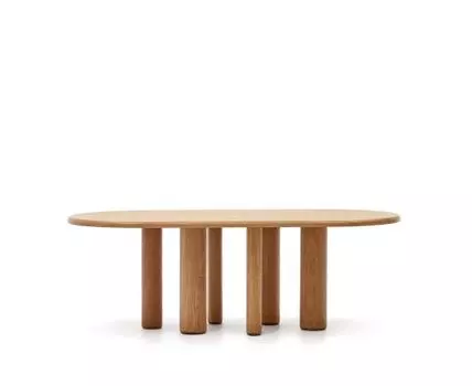 Mailen Овальный стол из шпона ясеня с натуральной отделкой 220 x 100 см