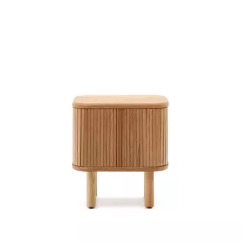 Mailen Прикроватная тумбочка из ясеневого шпона с натуральной отделкой 50 x 55 см