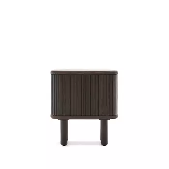 Mailen Прикроватная тумбочка из ясеневого шпона с темной отделкой 50 x 55 см