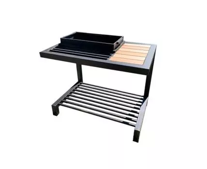 Мангал дачный (бежевый, черный)