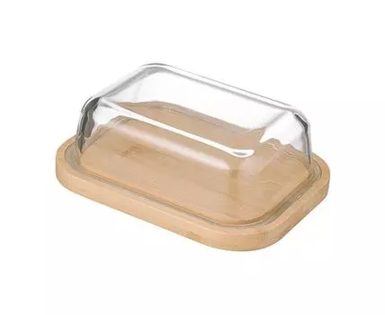 Масленка (прозрачный, бежевый, 13,7)