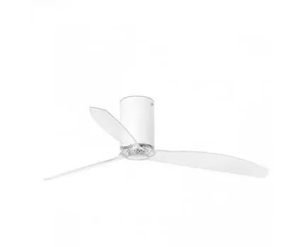 Матово-белый / прозрачный потолочный вентилятор Mini Tube Fan