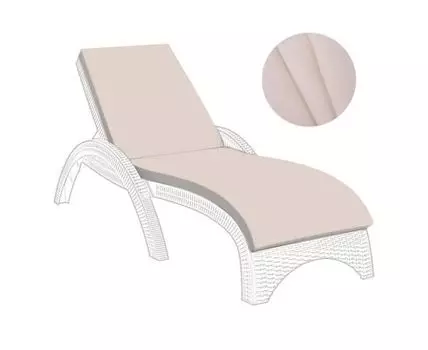 Матрас для шезлонга с креплением капюшон (Бежевый, 59)