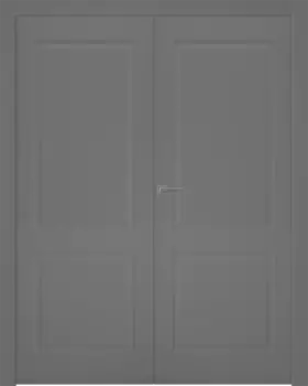 Межкомнатная дверь Alta Распашная двойная Эмаль графит 2,0х0,6