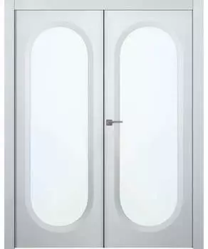 Межкомнатная дверь Аргентум 1B Двойная Эмаль белый нестандарт