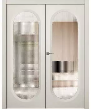 Межкомнатная дверь Аргентум 1B Двойная Эмаль белый нестандарт