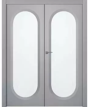 Межкомнатная дверь Аргентум 1B Двойная Эмаль белый нестандарт
