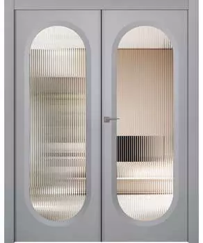 Межкомнатная дверь Аргентум 1B Двойная Эмаль белый нестандарт