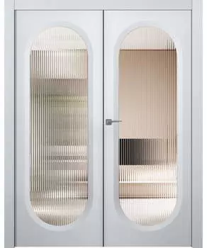 Межкомнатная дверь Аргентум 1B Двойная Эмаль белый нестандарт