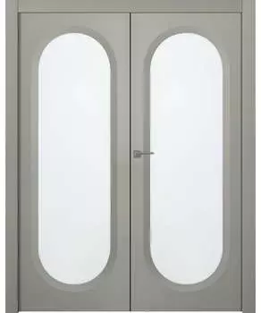 Межкомнатная дверь Аргентум 1B Двойная Эмаль белый нестандарт