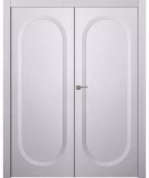 Межкомнатная дверь Аргентум 1C Двойная Эмаль белый нестандарт