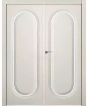 Межкомнатная дверь Аргентум 1D Двойная Эмаль белый 2,0х0,6