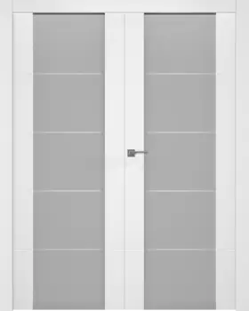 Межкомнатная дверь Arvika 202 Распашная двойная Эмаль белый 2,0х0,9